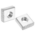 10pcs M4x8mmx3mm Square Nuts Carbon Steel Zinc Plated Coarse Thread Fasteners For Home Repairs And Professional Engineering 