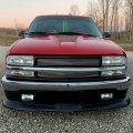 Hecasa Front Bumper Face Bar W O Molding Holes Compatible With 1998-2004 Chevrolet S10 1998-2005 Blazer Replacement For