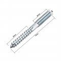 Uxcell M8 Hanger Bolts Length 2-3 4 70mm Double Headed Self-tapping Screw 8mm Wood Joint Furniture Legs 8pcs