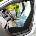 Oyihfvs Two Watercolor Sailing Yachts Drifting In The Quiet Blue Sea 2pcs Front Car Seat Covers Set Universal Fit For Vehicle