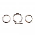 New Stainless Steel Exhaust V Band Clamp Male Female Flange 1 5 Inch