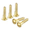 Wood Screws M3 X 16mm Slotted Round Head Brass Self-tapping Woodworking Screw 25 Pcs 