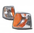 Front Corner Signal Lights Lamps Chrome For 1993-1997 Ford Ranger 