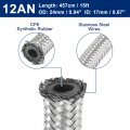 15 Ft 12an Fuel Hose An12 3 4 Universal Braided Stainless Steel Cpe Oil Gas Line