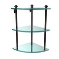 Allied Brass Sb-6-sbr Double Corner Glass Shelf Polished Chrome 