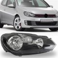 1pc Passenger Side Replacement For Golf Jetta Sportwagen Mk6 2010-2014 Halogen Balck Housing Reflector Headlamp 5k0941006d