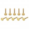 Uxcell 10pcs Brass Knurled Thumb Screws M3x16mm Flat Grip Bolt Knobs Fasteners For Electronic Mechanical