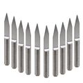 10pcs Round Tip Carbide Pcb Cameo Engraving Carving Bit Cnc Router 30a 0 2mm