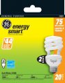 Ge 74201 20-watt Energy Smart Cfl Light Bulb 75-watt Output 2-pack