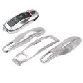 Xtremeamazing 3 Pcs Matte Sliver Remote Key Shell Holder Cover Painted Keyless Entry Skin Protectors Cap 