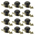Nghtmre 12pcs Ceramic Vintage Knobs And Pulls For Cabinet Door Drawer Of Home Bar Restaurant Hotel Black Gold 