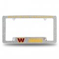 Rico Industries Nfl Washington Commanders Chrome All Over Automotive Bling License Plate Frame 12 X 6 Design For Car Truck Suv 