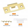Uxcell Door Strike Plate 70mm X 40 3mm 304 Stainless Steel Latch Deadbolt With Box For Frame Jamb Gold