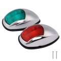 Besramtic Boat Navigation Lights Red And Green Bow Light Led Marine Uscg 2 Nm Vertical Mount 10-30 Volt 1 Pair Vacuum 