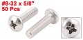 Uxcell 18mm Long 8-32 X 5 8 Inch Phillips Truss Head Machine Screws 50 Pcs
