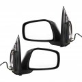 Door Mirror Pair For Nissan Frontier 2005 To 2010 Power Non Heated Textured Driver And Passenger Side Fits Extended Crew Cab 