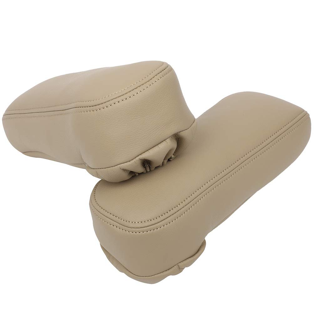 Center Console Cover For 2000-2005 Ford Excursion Leather Seat Armrest Beige