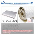 Uxcell Sound Deadening 236mil 6mm 16 36sqft Car Audio Door Hood Tailgate Floor Heat Deadener Mat 60 X 40inch
