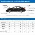 Uxcell Sound Deadening 236mil 6mm 16 36sqft Car Audio Door Hood Tailgate Floor Heat Deadener Mat 60 X 40inch