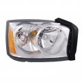 Headlightsdepot Chrome Housing Halogen Headlight For Dodge Dakota 2005 Includes Right Passenger Side Headlamp 