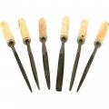 Findingking Needle File Set Wood Handles Wooden Files Carpentry Crafting Hobby Tools 12pcs 