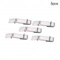 Mromax Padlock Locking Hasp Staple Safety Door Clasp Gate Lock Latch 201stainless Steel Cabinet Swivel Silver Tone 5pcs