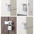 Mromax Padlock Locking Hasp Staple Safety Door Clasp Gate Lock Latch 201stainless Steel Cabinet Swivel Silver Tone 5pcs
