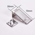 Mromax Padlock Locking Hasp Staple Safety Door Clasp Gate Lock Latch 201stainless Steel Cabinet Swivel Silver Tone 5pcs