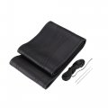 Hand Sewn Steering Wheel Cover Stitch With Needle And Thread Universal Fit 19 2-20 Inch 48 8-50 8cm Dia For Car Truck Black 