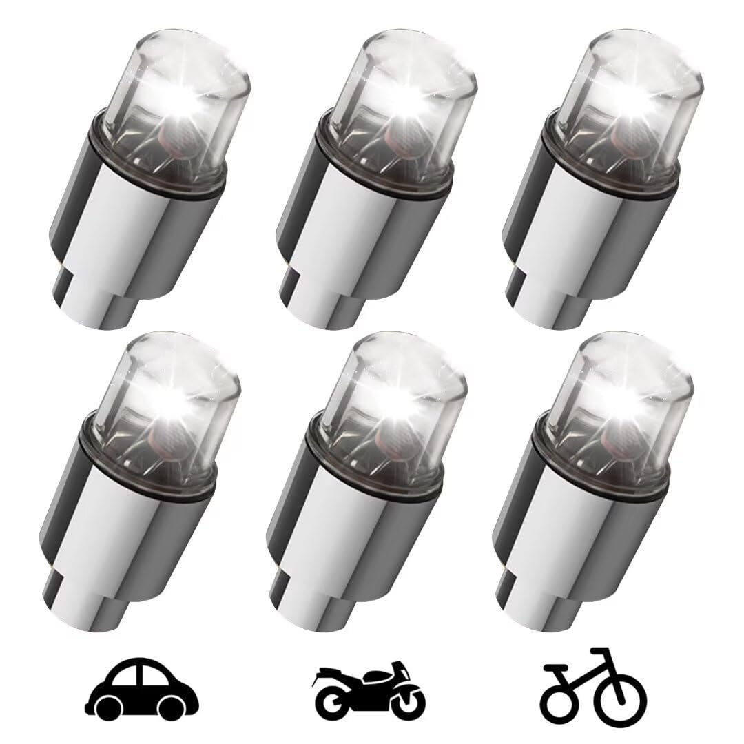 Led Valve Stem Caps Lights Kit Tire Wheel Waterproof Flashing Light Tire Lamp For Car Bike Motorcycle Waterproof Spoke Flash