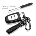 Ford Mustang Logo Key Chain Real Carbon Fiber Loop Strap Dark Gunmetal Hook Modern Large Style 5 25 In Length