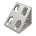 45 Series 8 Hole Inside Corner Gusset Bracket 45-4338 Clear Anodized Aluminum 10 Pack 