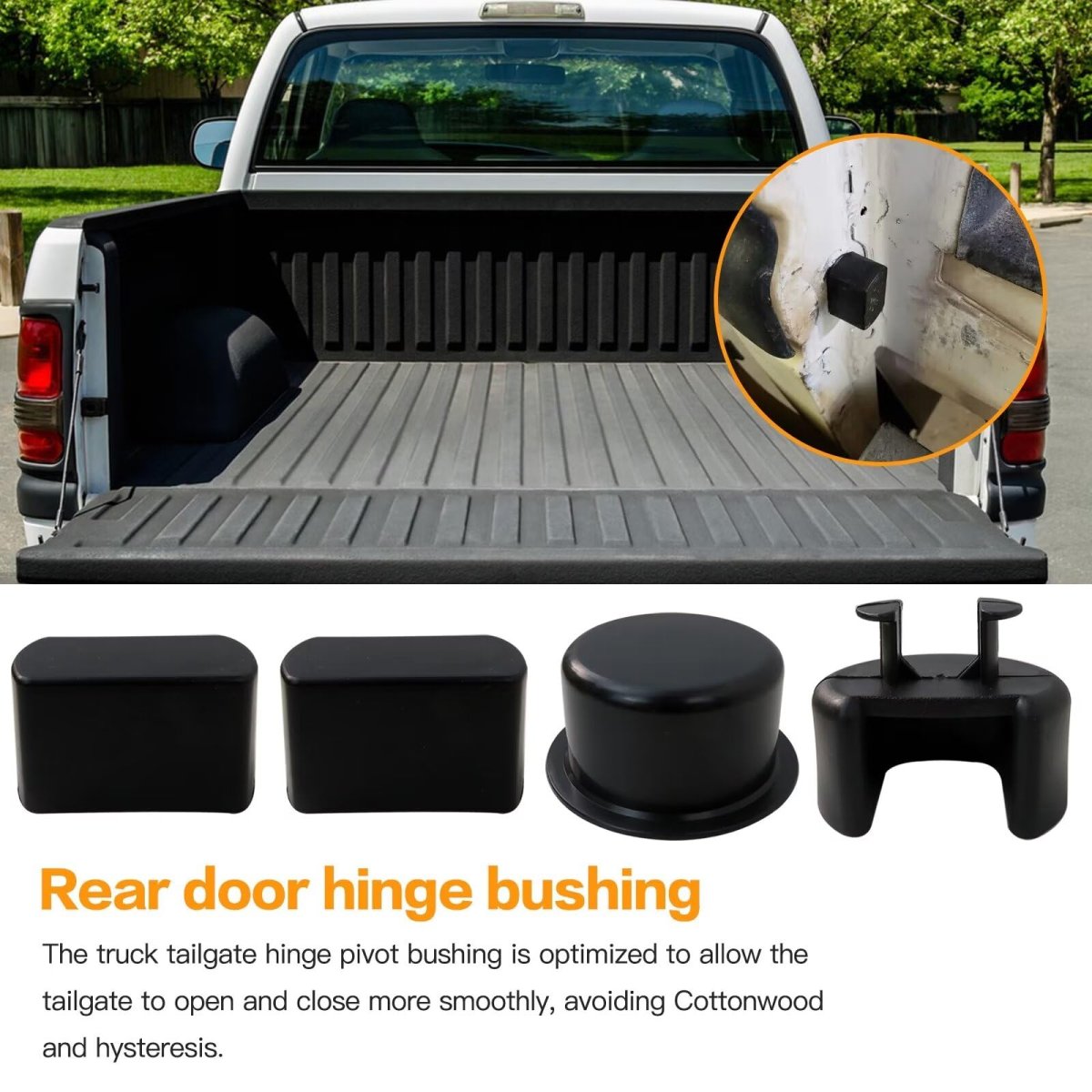 Tailgate Hinge Pivot Bushing Insert Kit 55274936ac E7tz 99430b22-a For Lincoln Mark Lt 2007-2014
