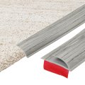 6 56ft X 1 38 0 39 Carpet To Tile Transition Strip Self-adhesive Edge Pvc Gap Cover Laminate Trim For Uneven Surfaces Gray Wood 