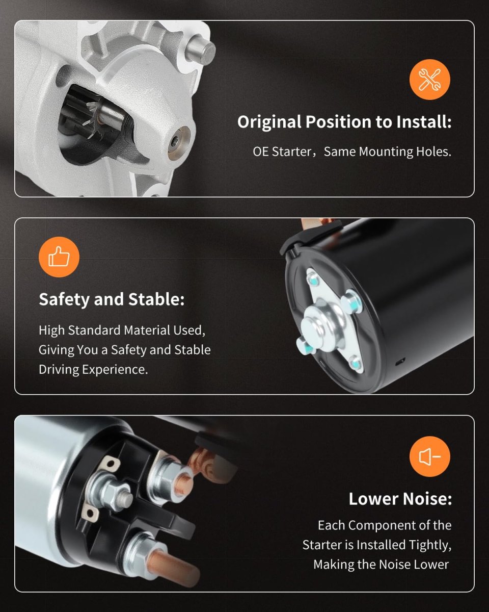 Starter Motor For Volvo S60 2 5l 3 0l S80 2l V60 V70 Xc60 Xc70 Xc90 Replace 19033 12v 1 4kw 10 Tooth Pinion Pmgr