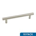 10 Pack Rok Hardware Contemporary 6-5 16 160mm Hole Centers Euro Stye Brushed Nickel Pull Handle 7-7 8 200mm Overall Length 