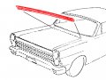 Auto Krafters Compatible Replacement For Hood-to-cowl Seal 1966-70 Falcon 1966-67 Fairlane Ranchero Comet Caliente Cyclone