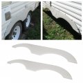 Jmtaat New Pair Of Tandem Trailer Fender Skirt For Rv Campers And Trailers Pewter White Left Right 