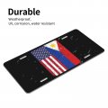 6x12 Inch License Plate Cover Aluminum American Philippines Flag Car Tag For Women Men Vanity Gifts