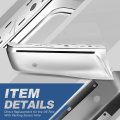 Rear Bumper End Caps Cover With Parking Sensor Holes Compatible Ford F-150 2015-2020 Driver Left Side Polished Chrome
