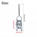 Uxcell 70mm Single Pulley Block Iron Hanging Wire Towing Wheel Cable Rope Runner Roller In Zinc Plated