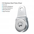 Uxcell 70mm Single Pulley Block Iron Hanging Wire Towing Wheel Cable Rope Runner Roller In Zinc Plated