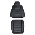 Front Driver Side Bottom And Back Replacement Seat Covers Black Perforated Microfiber Leather For Ford F250 F350 F450 F550 