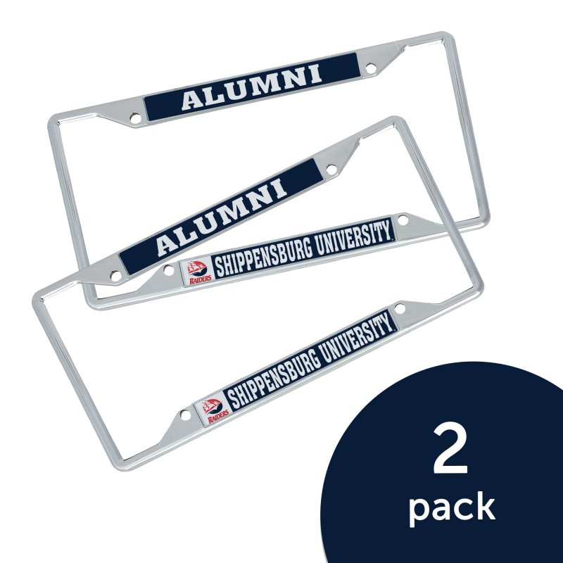 Shippensburg University Metal License Plate Frame For Front Or Back Of Car Officially Licensed Alumni 2-pack