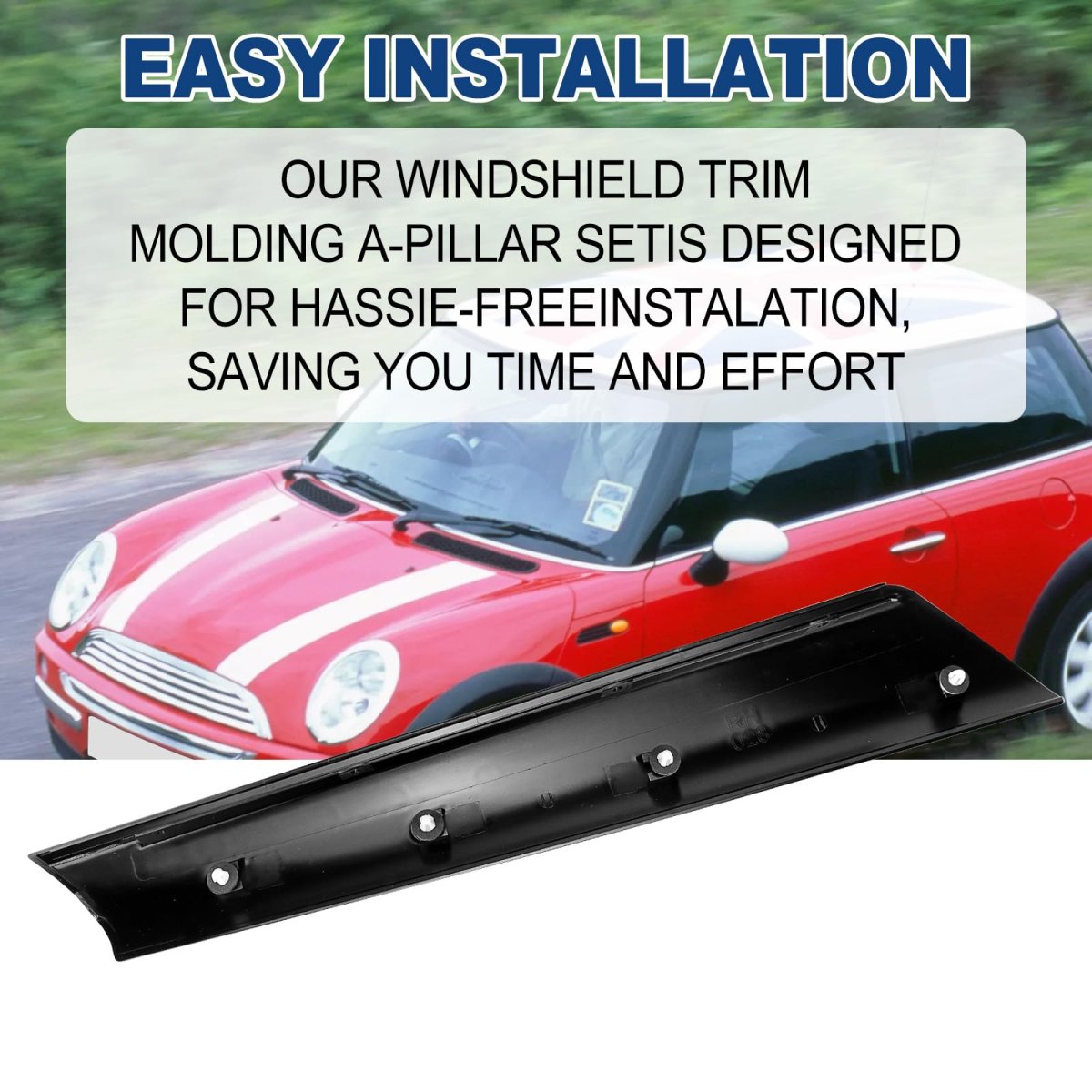 Windshield A Pillar Trim Molding Right Passenger Side For Mini Cooper R50 R52 R53 Replaces 51137128158 Exterior Window Post