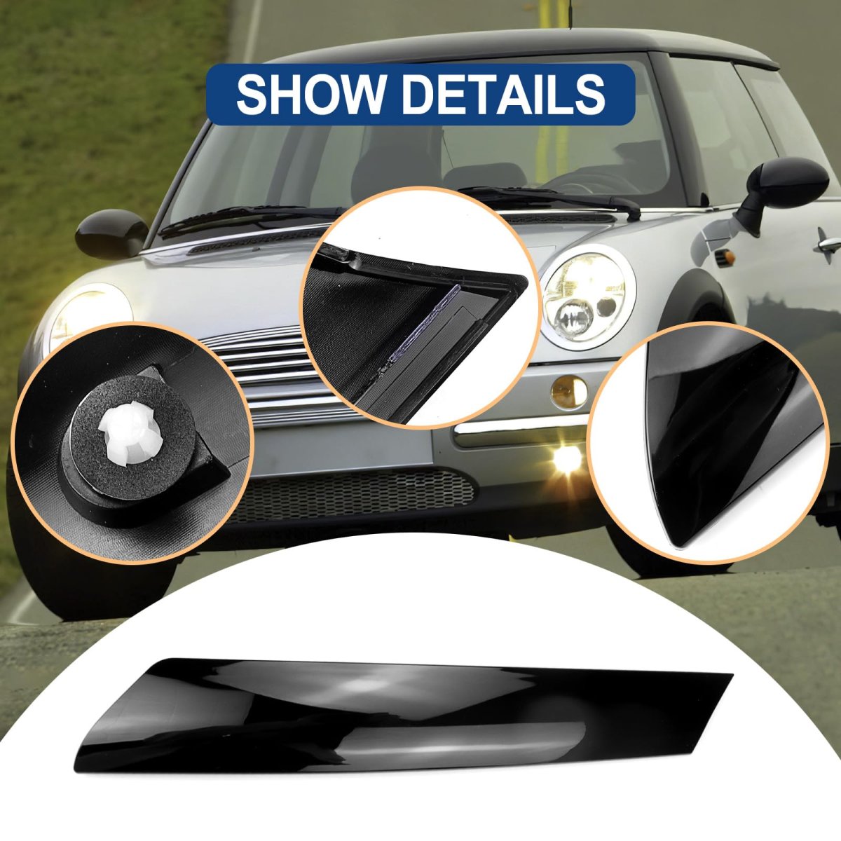 Windshield A Pillar Trim Molding Right Passenger Side For Mini Cooper R50 R52 R53 Replaces 51137128158 Exterior Window Post