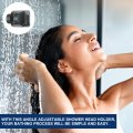 Uxcell 2pcs Handheld Shower Head Holder With Hanger Hook Strong And Adjustable Wand Wall Mount Bathroom Waterproof Handle No