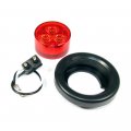 Fortpro 2 Red Round Clearance Marker Led Light With 3 Leds And Lens F235120 