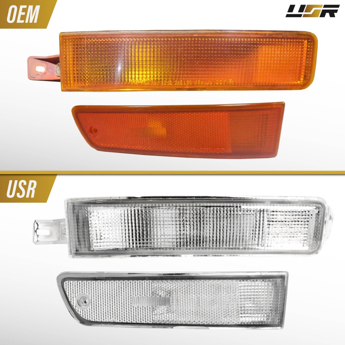 Usr 92-94 Sxv10 Bumper Light A Turn Signal Lamps Left Right 4pc Set For 1992-1994 Toyota Camry All Models Such As Dx Le Se Xle