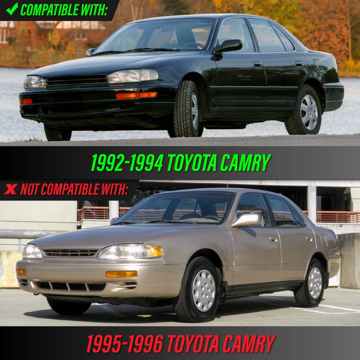 Usr 92-94 Sxv10 Bumper Light A Turn Signal Lamps Left Right 4pc Set For 1992-1994 Toyota Camry All Models Such As Dx Le Se Xle